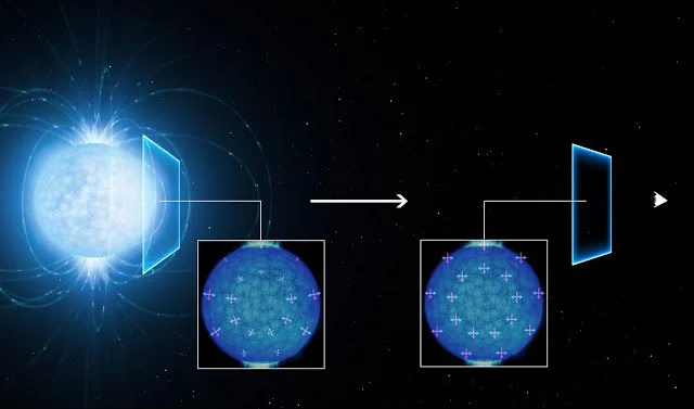 The polarisation of light emitted by a neutron star