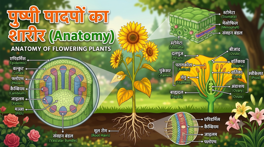 पुष्पी पादपों का शारीर (Plant Anatomy): संपूर्ण अध्ययन 1 1782096773152