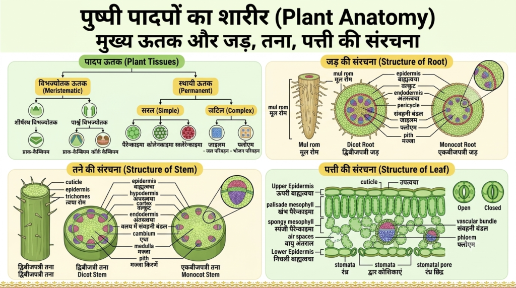 पुष्पी पादपों का शारीर (Plant Anatomy): संपूर्ण अध्ययन 2 1784798181242
